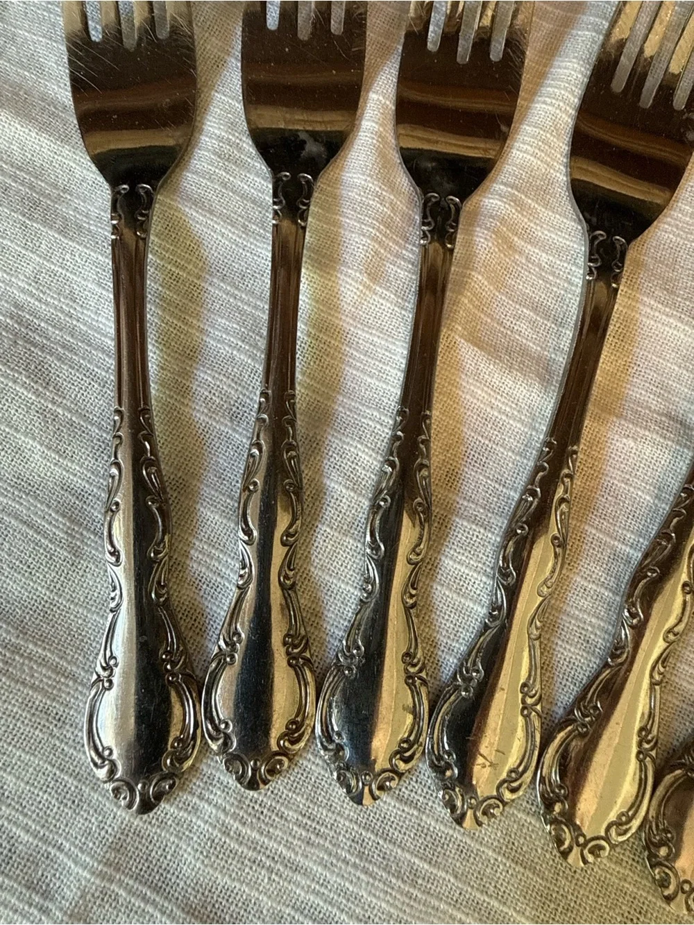 Vtg Oneida Northland Stainless Steel Salad Forks 6.25” - Set of 6 - READ